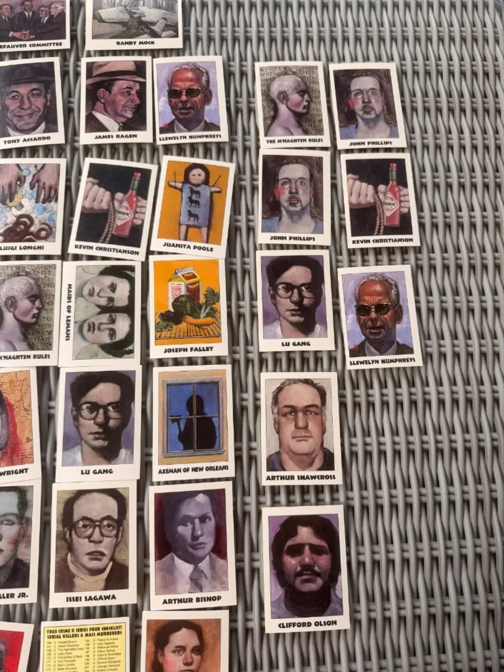 1992 True Crime Series 3 4 & 5 Trading Cards Checklist Card G-Men Gangsters